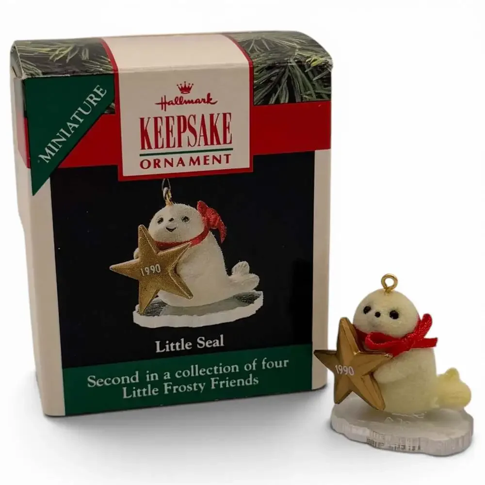 1990 Hallmark Keepsake Miniature Little Seal Christmas Ornament